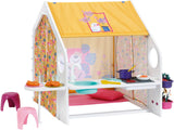 BABY born Puppenhaus, Wochenendhaus mit Licht- und Soundfunktion, aufklappbaren Seitenwänden, Spüle, Grill und viel Zubehör, 832752, Zapf Creation