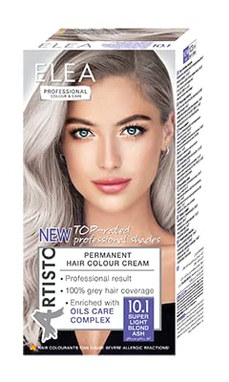 Color & Care permanente Haarfarbe 120 ml, professionelles Ergebnis, Abdeckung von grauem Haar, angereichert mit Ölpflegekomplexen – Langanhaltende Haarfarbe (10,1 Super Light Ash Blonde) Naty Shop Haarfarbe 10,1 Super Light Ash Blonde