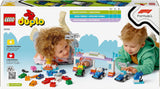 LEGO DUPLO Town F1 Team Rennwagen mit Rennfahrern, Bauspielzeug für die ganze Familie, fantasievolles Spielerlebnis, Geburtstagsgeschenk für Kleinkinder, Jungen und Mädchen ab 2 Jahren 10445 Bausets Besuchen Sie den LEGO-Store