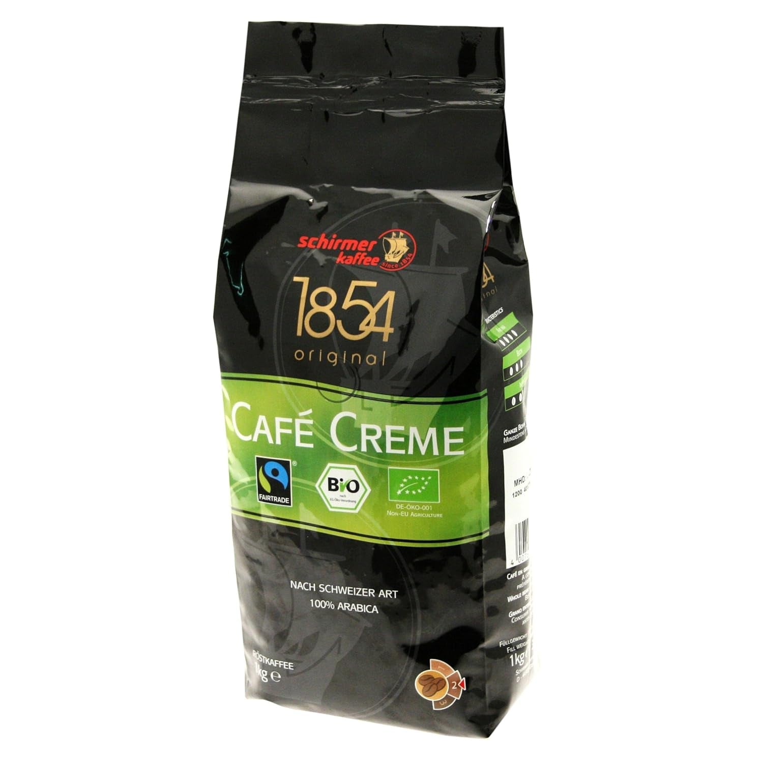 Fairtrade Cafe Cream Kaffee, ganze Bohnen, 1000g