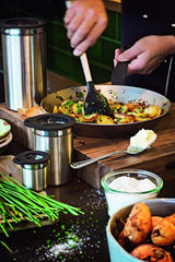 RÖSLE Kaffeebox mit Deckel, Edelstahl 18/10, 10 cm & Kaffeemaß, hochwertiger Kaffeelöffel zum einfachen Dosieren von gemahlenem Kaffee, Edelstahl 18/10, 17 x 3,7 x 2,7 cm, silber Frischhaltedosen Naty Shop