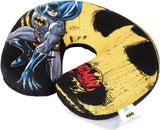DC Comics Weiches Batman-Auto-Reise-Nackenkissen, Kindersicherheit, Komfort, Superheld, Fledermaus-Mann, Cuscino Da Viaggio Auto, Hellblau, Einheitsgröße. Reisekissen Naty Shop