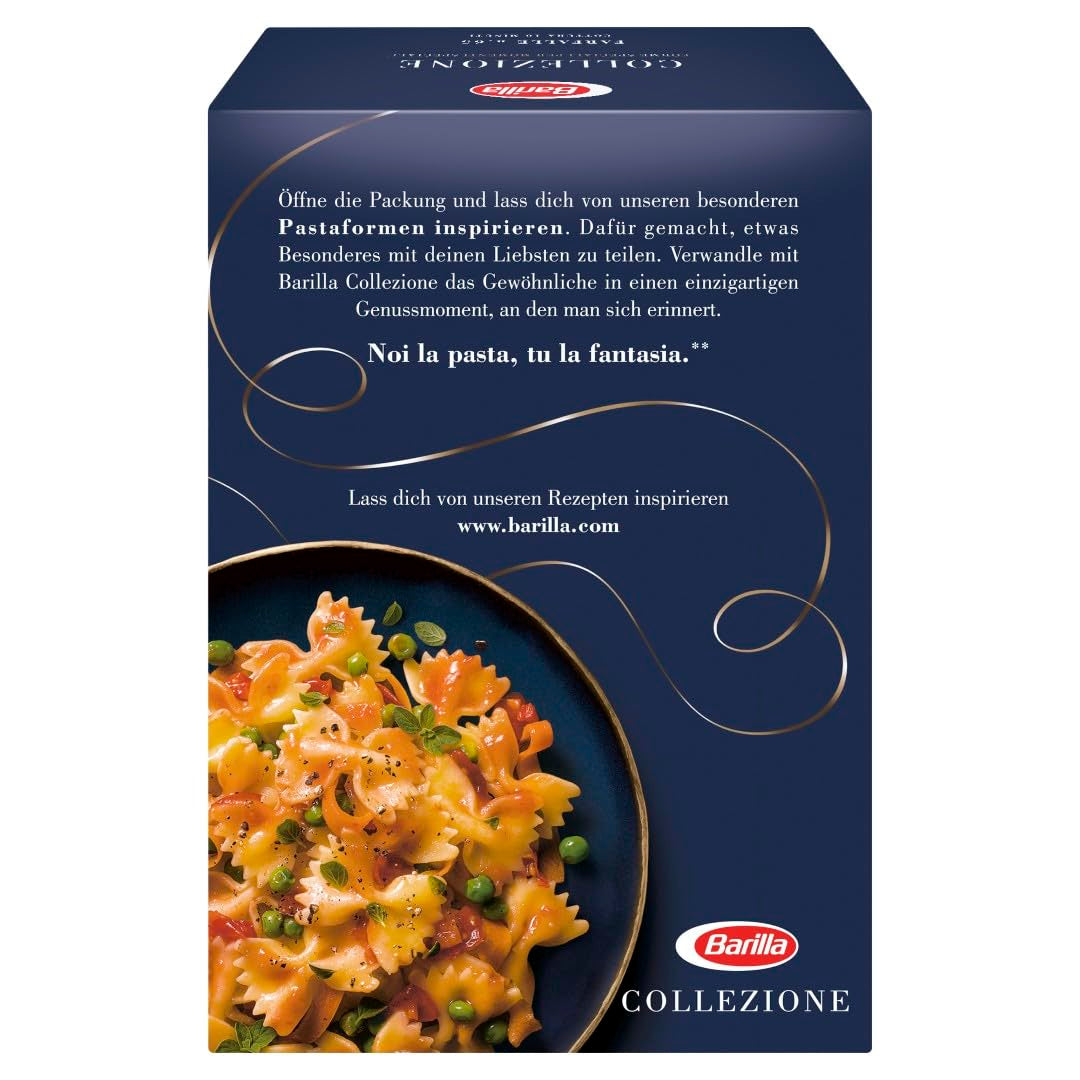 Barilla Collezione Farfalle Pasta aus hochwertigem Hartweizen, immer al dente, (1 x 500g)