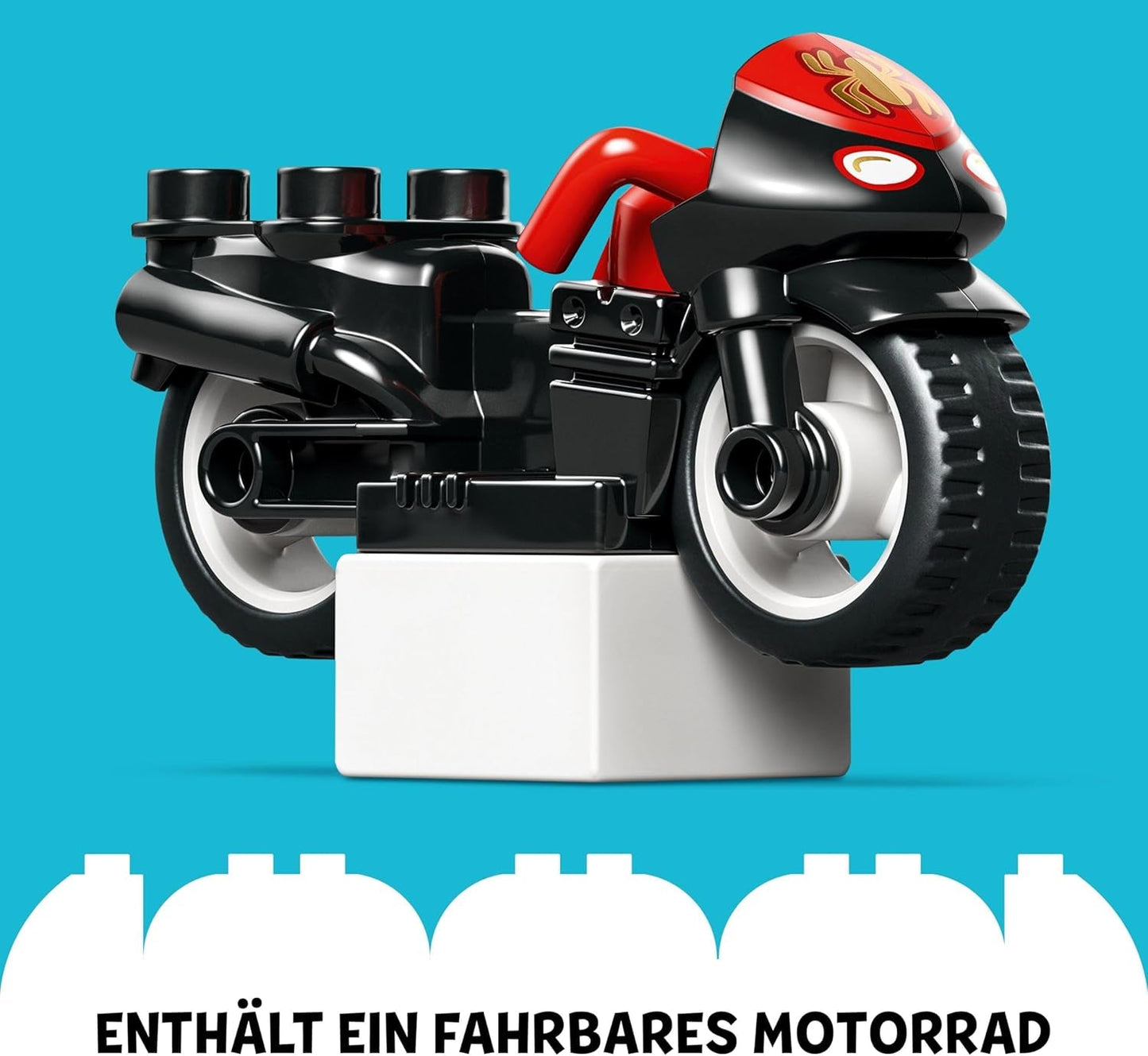 LEGO DUPLO Marvel Spins Motorcycle Adventure, Fantasy-Spielset zur TV-Serie Spidey und seine Superfreunde, Lernspielzeug zum Bauen und Umbauen für Kinder ab 2 Jahren 10424 Bausets Besuchen Sie den LEGO-Store
