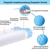 Ecosafeter Memory Foam Kissen Nackenstützkissen Ergonomisches Nackenkissen für verschiedene Schlafpositionen mit abnehmbarem Bezug Zervikale orthopädische Kissen Naty Shop