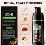 Sofortiges Shampoo für schwarzes Haar, natürliches Haarfärbe-Shampoo, 100 % graue Abdeckung – einfache und schnelle, semi-permanente Farbe für schwarzes Haar, Haarfärbe-Shampoo für Männer und Frauen. Haarfärbe-Naty-Shop