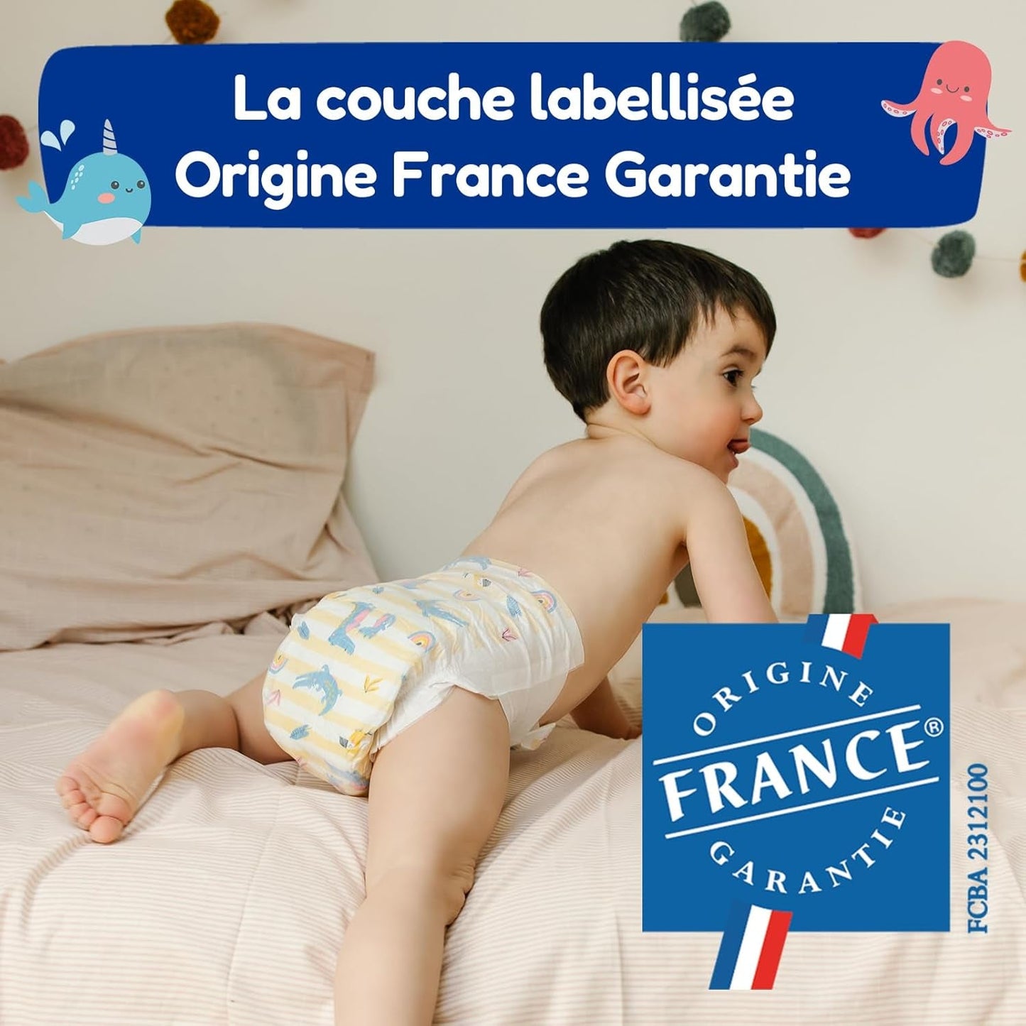 - Windelgröße 4 (7 – 18 kg) – für empfindliche Haut – natürlich und sehr saugfähig – 12 Stunden auslaufsicher – ohne unerwünschte Inhaltsstoffe – hergestellt in Frankreich – 132 Windeln