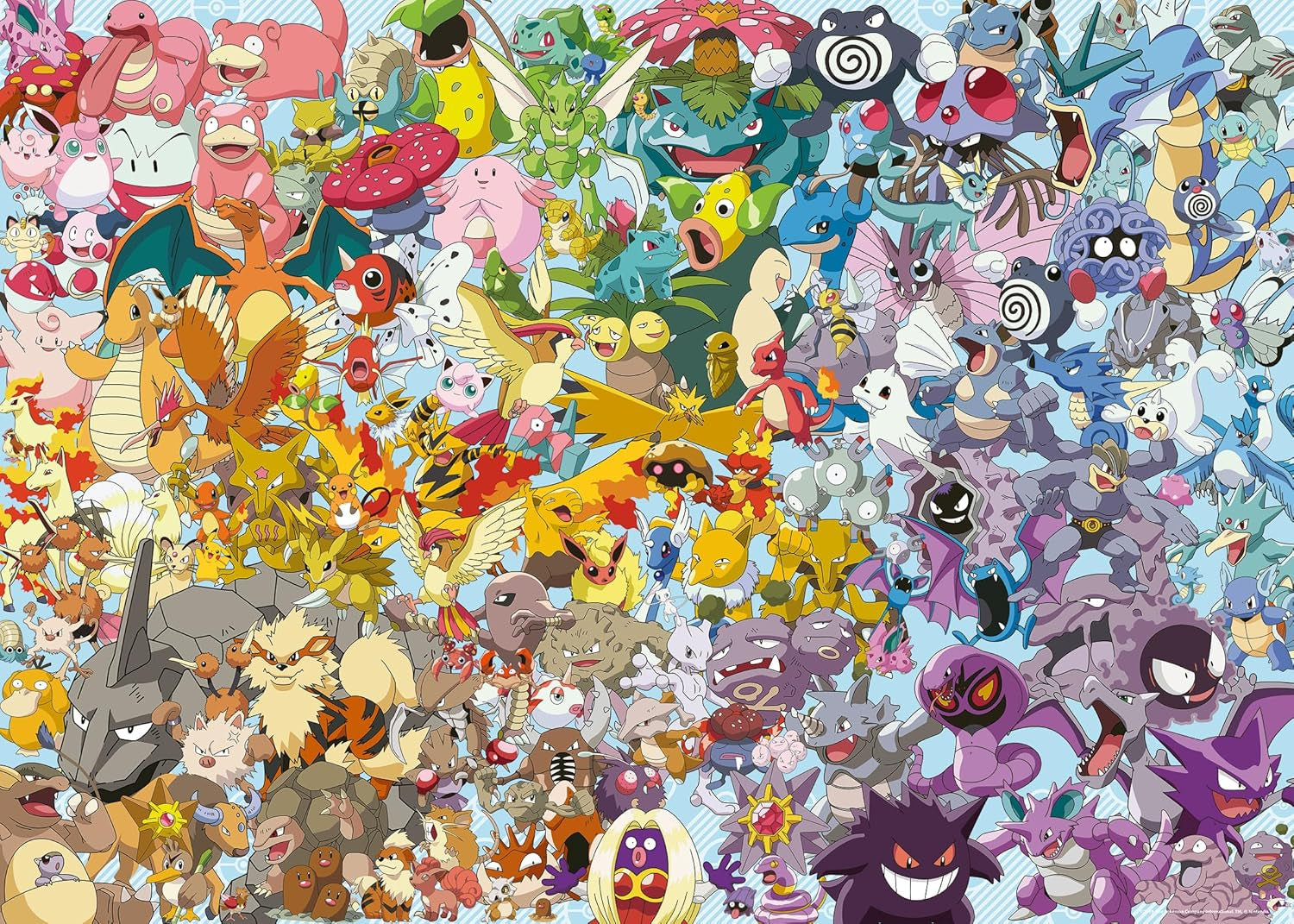 Ravensburger Puzzle 1000 Teile 12000460 Challenge Pokémon – Alle 150 Pokémon der ersten Generation als herausforderndes Puzzle für Erwachsene und Kinder ab 14 Jahren. Puzzle Naty Shop, neues Design