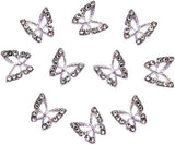 10 Stück Legierung Schmetterling Nagel Charms Metall Nail Art Anhänger Steine ​​für Diamanten Nägel Edelsteine ​​Nagel Schmuck Kunst Dekorationen Nail Art Schmuckherstellung