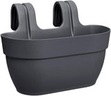 elho Vibia Campana Easy Hanger M 36 – Topf für Balkon und Außenbereich – Ø 36,0 x H 26,5 cm – Schwarz/Anthrazit