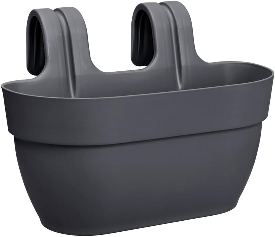 elho Vibia Campana Easy Hanger M 36 – Topf für Balkon und Außenbereich – Ø 36,0 x H 26,5 cm – Schwarz/Anthrazit