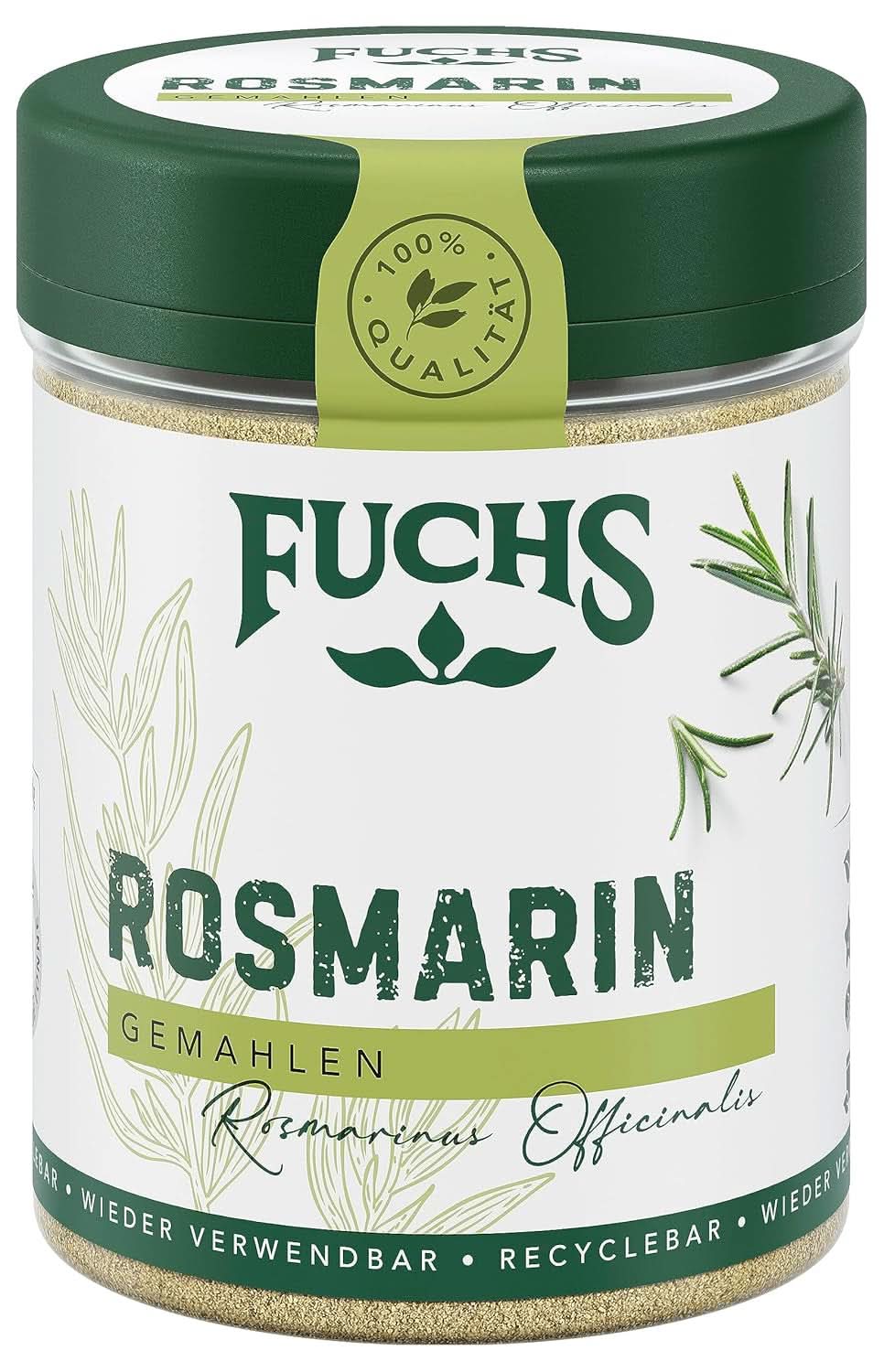 Fuchs - Gemahlener Rosmarin - Zum Würzen von Fisch, Fleisch und Gemüse, 30 Gramm Condimente Naty Shop