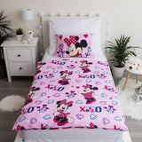 Disney-Bettwäsche, Minnie Mouse Pink Baby, 100 % Baumwolle mit Reißverschluss-Bettwäsche – Kids Naty Shop