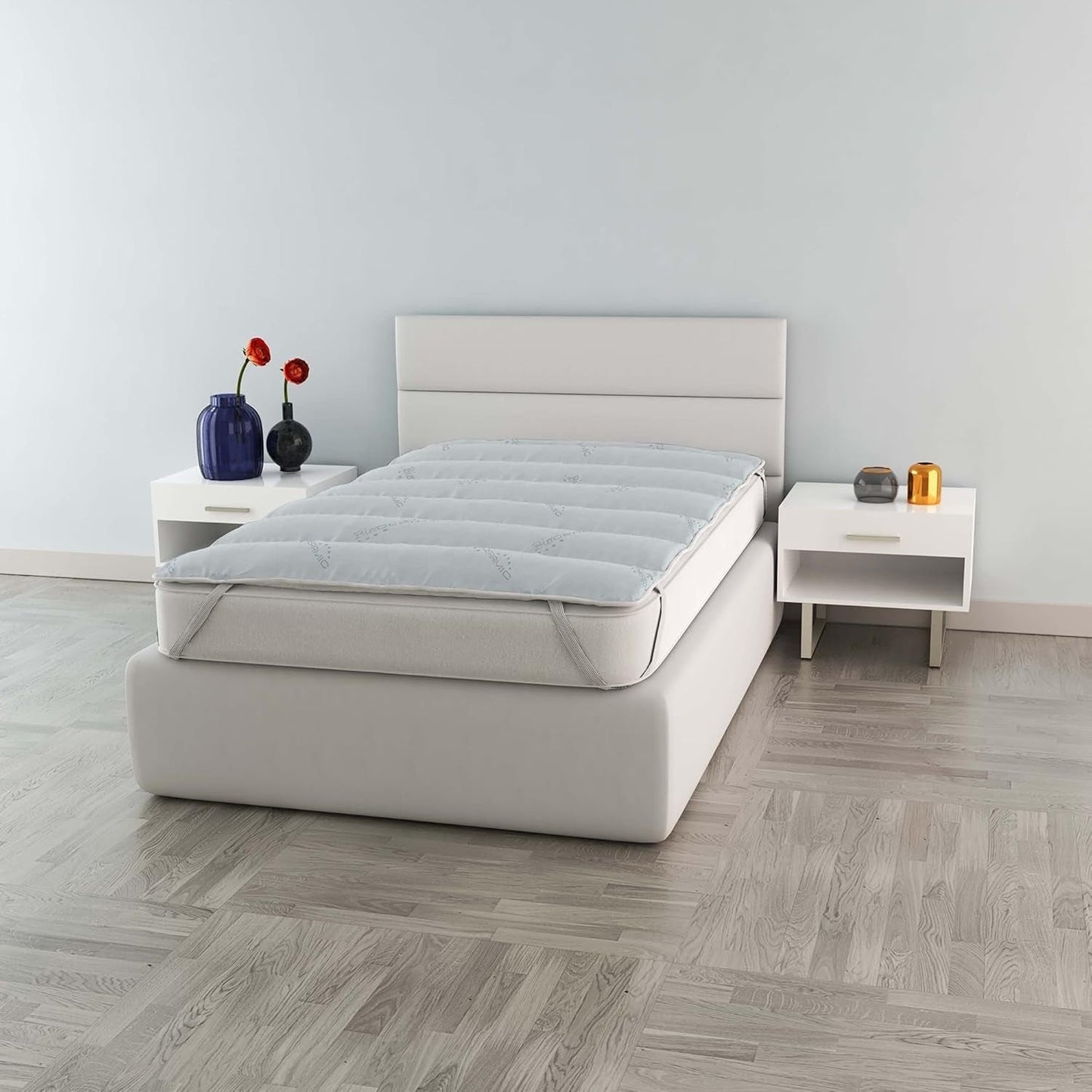 MB Home Italia, Topper, Thermocontrol, Doppelbett 160 x 195 cm Bettdecken und Steppdecken Naty Shop Kleines Doppelbett 120 x 195 cm Biokeramik