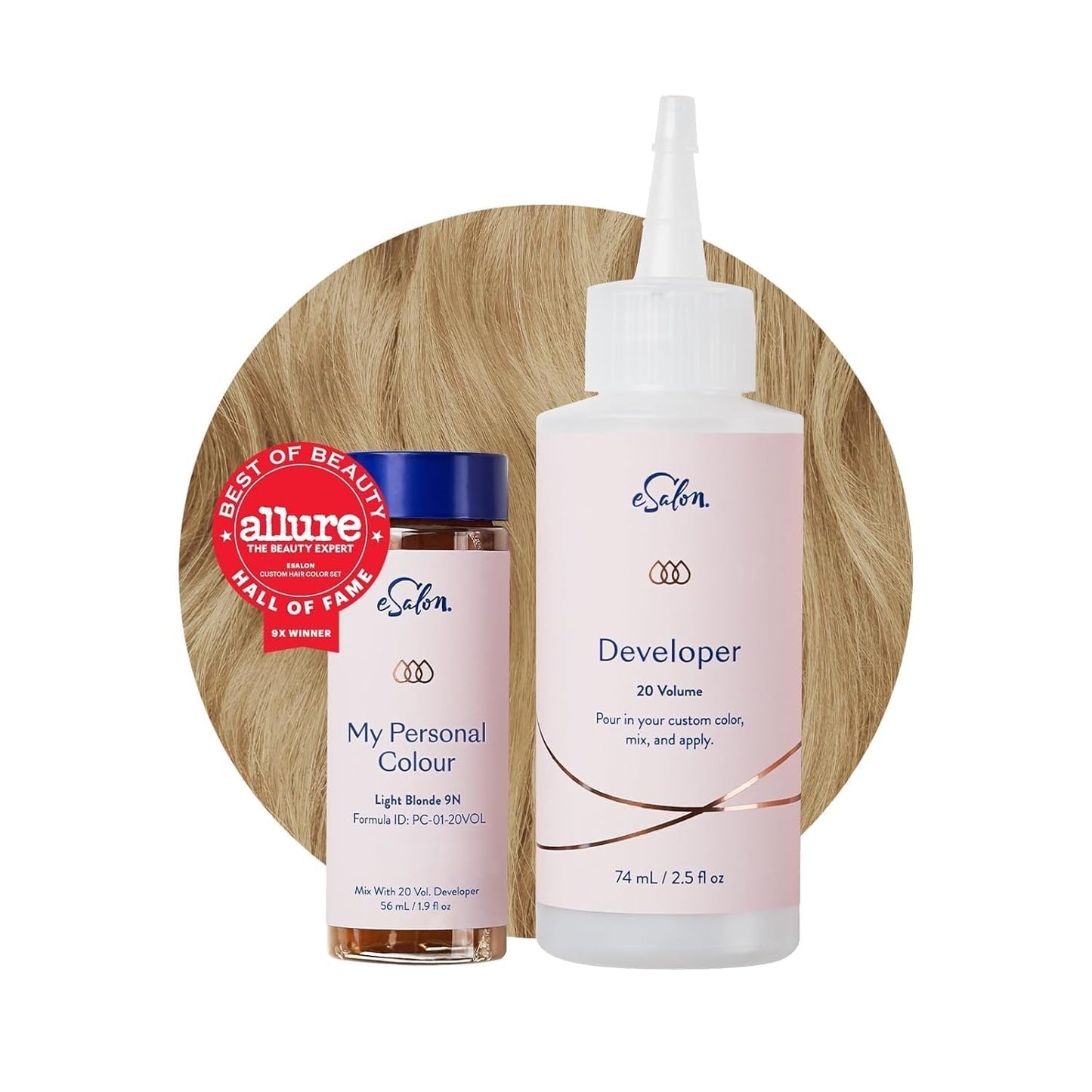 Permanentes Haarfärbeset, 100 % Grauabdeckung, Heimfärbung, 0 % Ammoniak-Haarfärbemittel, multidimensionale Haarfärbemittel, professionelle Haarfärbemittel, Naty Shop Haarfärbemittel Hellblond 9N