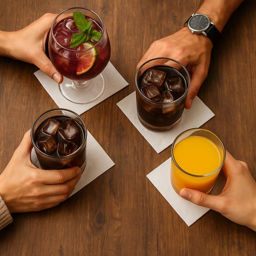 , Papier-Cocktailserviette, 1/4-Falz, Spitze, 150 Servietten, Weiß