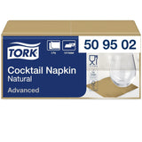 Tork Nature Cocktailserviette mit vorgedrucktem Umweltsymbol, 200 Servietten, 509502