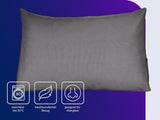 Lesekissen Traumnacht Kuscheliges Rückenkissen, 70 x 40 cm dunkelgrau, abnehmbarer und waschbarer Bezug aus 100 % Polyester, praktische Seitentasche, Öko-Tex zertifiziert, nach deutschen Qualitätsstandards produziert
