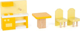 Small Foot 11192 3-stöckiges drehbares Puppenhaus aus Holz inklusive Spielzeugmöbeln, mehrfarbig, 37 x 40 x 67 cm, Naty Shop Puppenhäuser
