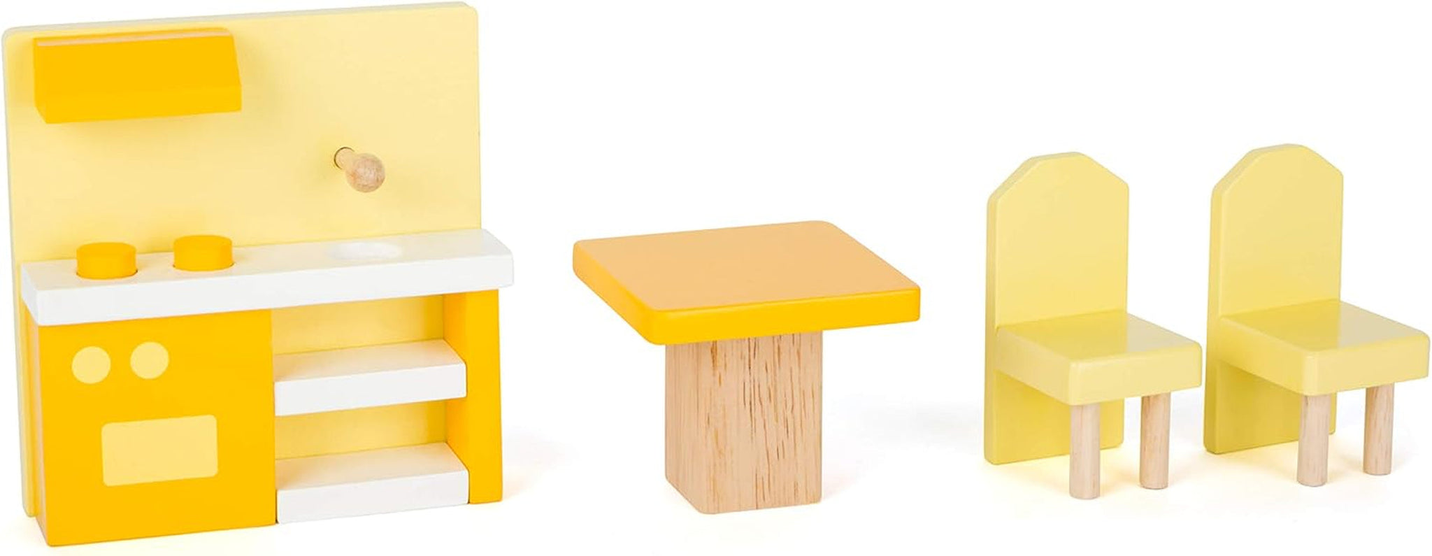 Small Foot 11192 3-stöckiges drehbares Puppenhaus aus Holz inklusive Spielzeugmöbeln, mehrfarbig, 37 x 40 x 67 cm, Naty Shop Puppenhäuser