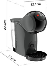 NESCAFÉ DOLCE GUSTO DeLonghi Dolce Gusto Genio S EDG226.A, Kapsel-Espressomaschine inklusive 3 Kapseln, kompaktes Design, verstellbare Abtropfschale, 0,8 l, abnehmbarer Wassertank, 1470 W, Anthrazit