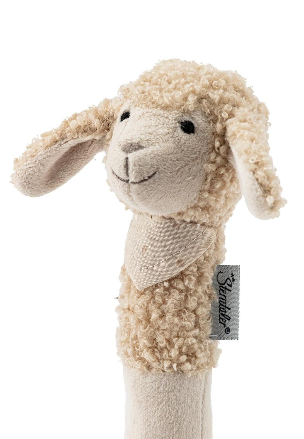 Sterntaler Baby Quietsche Schaf Flocke - Babyspielzeug aus weichen Stoffen - Baby Greifling - Erste Fang- und Spielversuche, sandfarben Bebe Toys Naty Shop