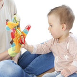 Fehn Spielhandschuh Safari – Fingerpuppen Babyspielzeug Affe & Elefant zum Greifen & Geräusche machen & weiches Bilderbuch Bruno – Tastbuch für Kinder mit Tiermotiven Babyspielzeug Naty Shop