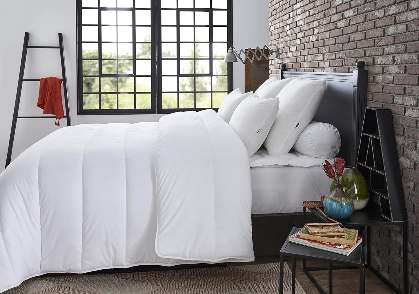 Bettdecke, milbendicht, Weiß, 240 x 220 cm, für Doppelbett, Steppdecke Niagara, weich und bequem, maschinenwaschbar bei 40 °C. Bettdecken und Steppdecken Naty Shop