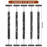 5 Stück Nail Design Dotting Tools Nagelkunst Werkzeug Nagelpunkt Pinsel Punktierung Stift Marbleizing Werkzeug Für Nagelack Maniküre, Schwarz