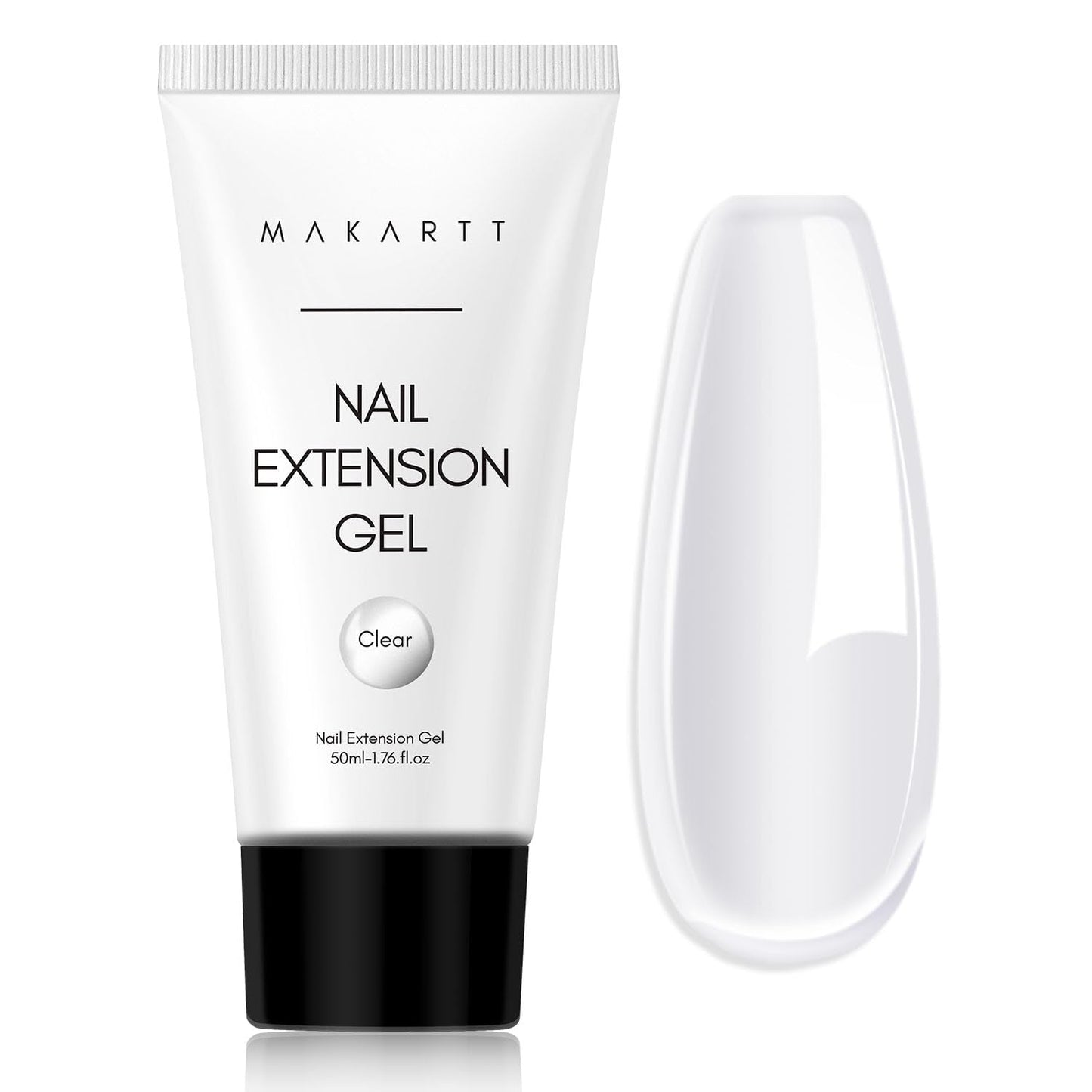Makartt Poly Nail Extension Gel - 50 ML Extension Builder Acryl Poly Nägel Aufbaugel Extender Gel Für Gelnägel Für Nagelverlängerung, Nagelstärkung, Nail Art Dekoration (Transparent)