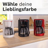 Bosch MyMoment TKA2M113 Filter-Espressomaschine, 1,25 l Glaskaraffe, 10–15 Tassen, 40-Minuten-Warmhaltefunktion, Anti-Tropf-System, drehbarer Filterhalter, abnehmbarer Wassertank, 1200 Watt, Mattschwarz
