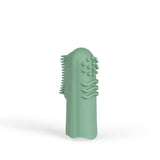 Bio-Naturkautschuk-Baby-Beißring, Massagegummi, BPA-frei, weich, fördert die Feinmotorik, Dinosaurier-Design (639-V1). Fingerzahnbürste aus Naturkautschuk