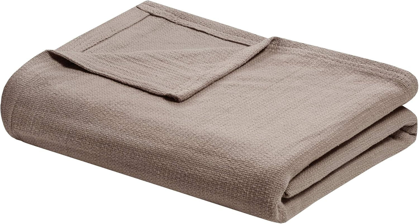 Madison Park Freshspun Wicker Twin Grey Cotton Decke Betten und Bettdecken Madison Park Khaki Twin