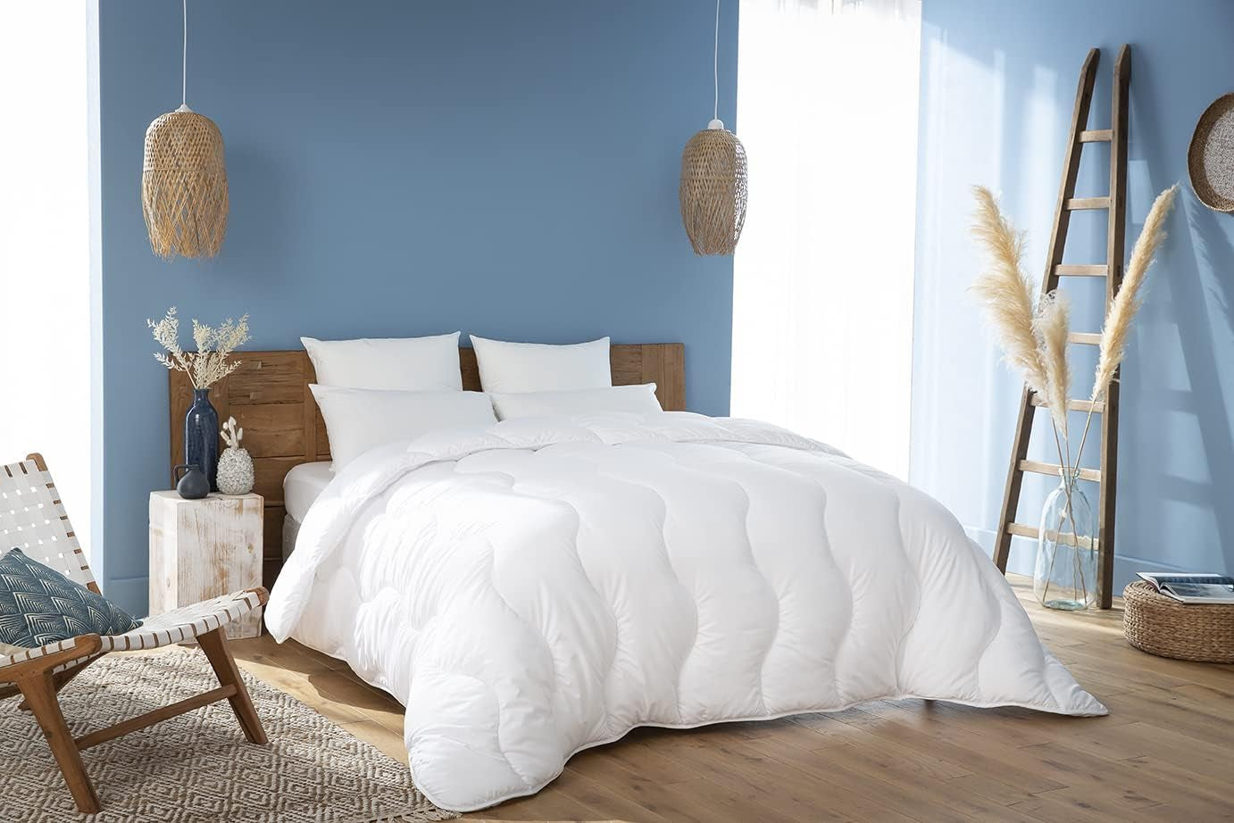 Abeil Couette Douceur Et Fraicheur Blanc Quilt Feran Ice Soft And Fresh, Weiß, 240 x 260 cm, Polyester, 240 x 260 Steppdecken und Steppdecken Naty Shop