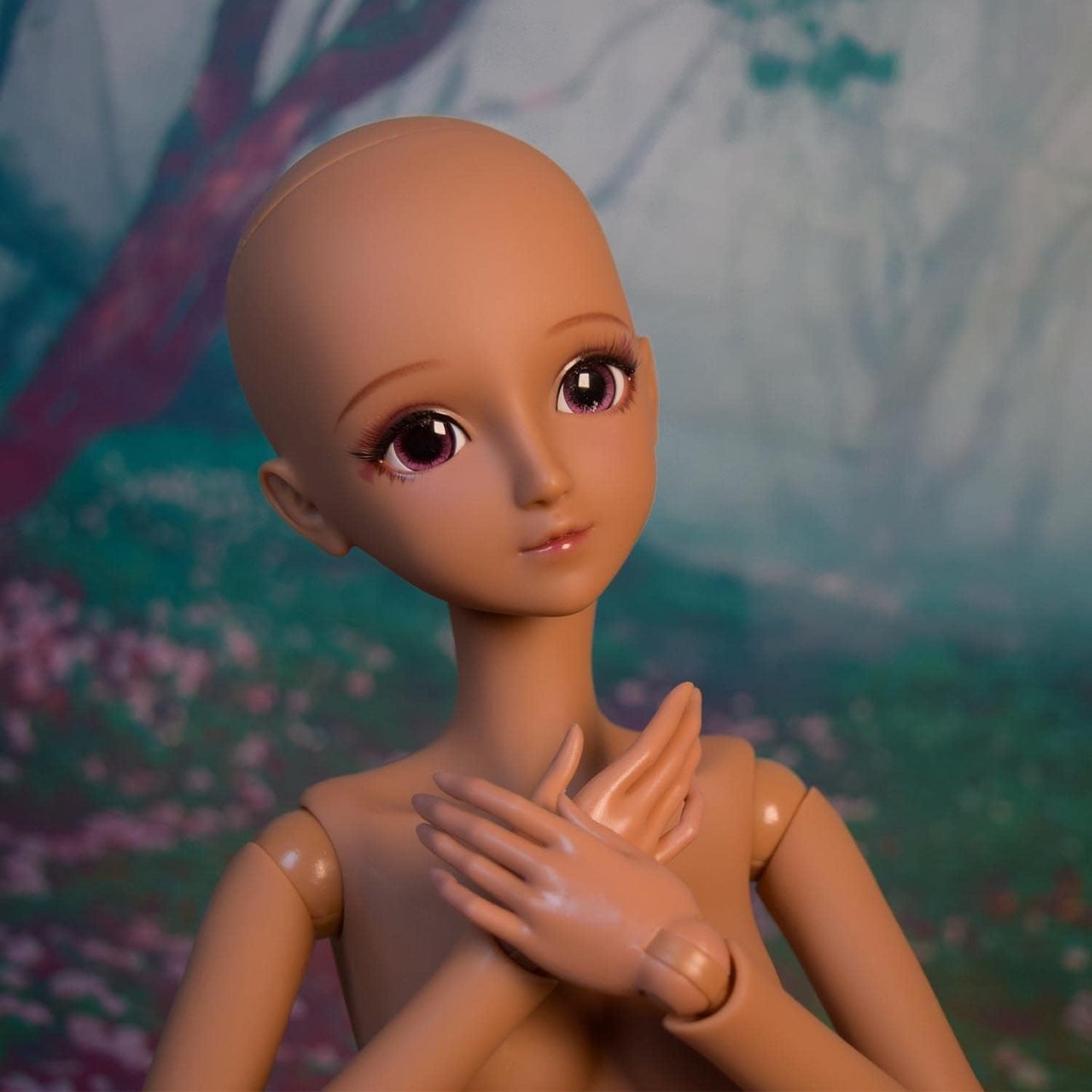 1/3 BJD-Puppe, schwarzbraune Haut, Puppenkörper, 60 cm, 24 Zoll Kugelgelenk, SD-Puppen, bewegliche Gelenke, PVC, DIY (Alexia)