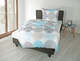 Bierbaum-Bettwäsche, Mako-Satin, entworfen in Deutschland, Modell 6383 Türkis 02, 155 x 220 cm + 80 x 80 cm, Komfortgröße. Betten und Decken. Besuchen Sie den Bierbaum-Store