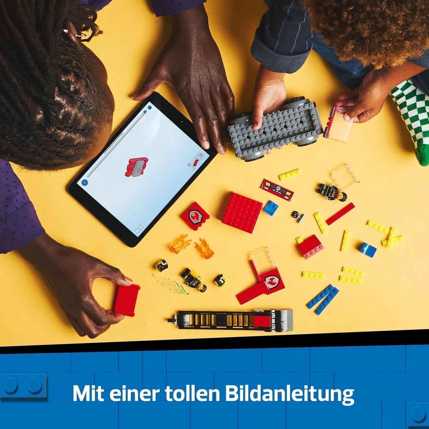 LEGO City Fire Ladder Truck – Spielzeug-Feuerwehrauto mit 2 Feuerwehrmann-Minifiguren für Jungen und Mädchen ab 4 Jahren – Lernspielzeug – Geschenk für Vorschulkinder 60463 Bausätze Besuchen Sie den LEGO-Store