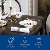 Villeroy & Boch Toy's Delight Royal Classic 12-teiliges Geschirrset, spülmaschinen- und mikrowellengeeignet, weiß, Teller, 4-Personen-Geschirrset, Weihnachtsgeschirr, Spielzeug, Premium-Porzellan