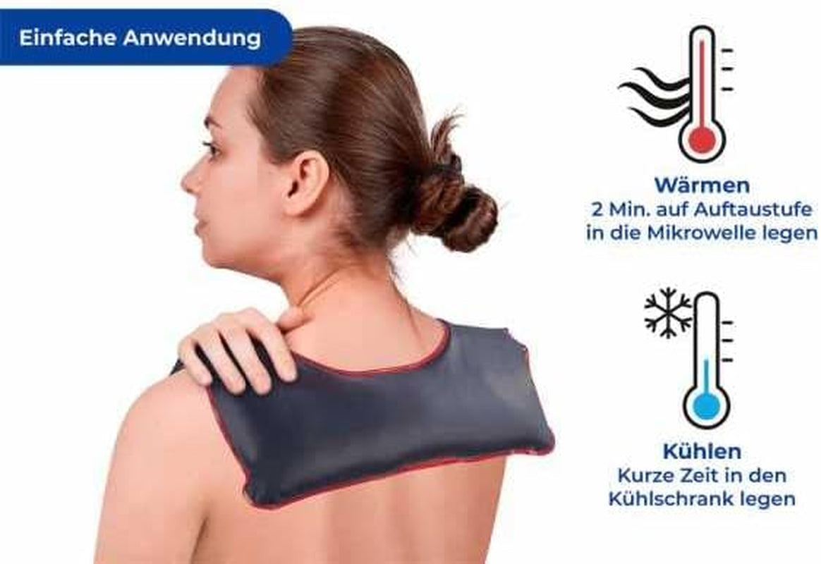 Maximex Moor-Nackenkissen für Mikrowelle, wohltuende Wärme gegen Verspannungen, spezielle Passform, Maße (L x H x T): 30,5 x 1 x 29 cm, orthopädische Nackenkissen, Naty Shop