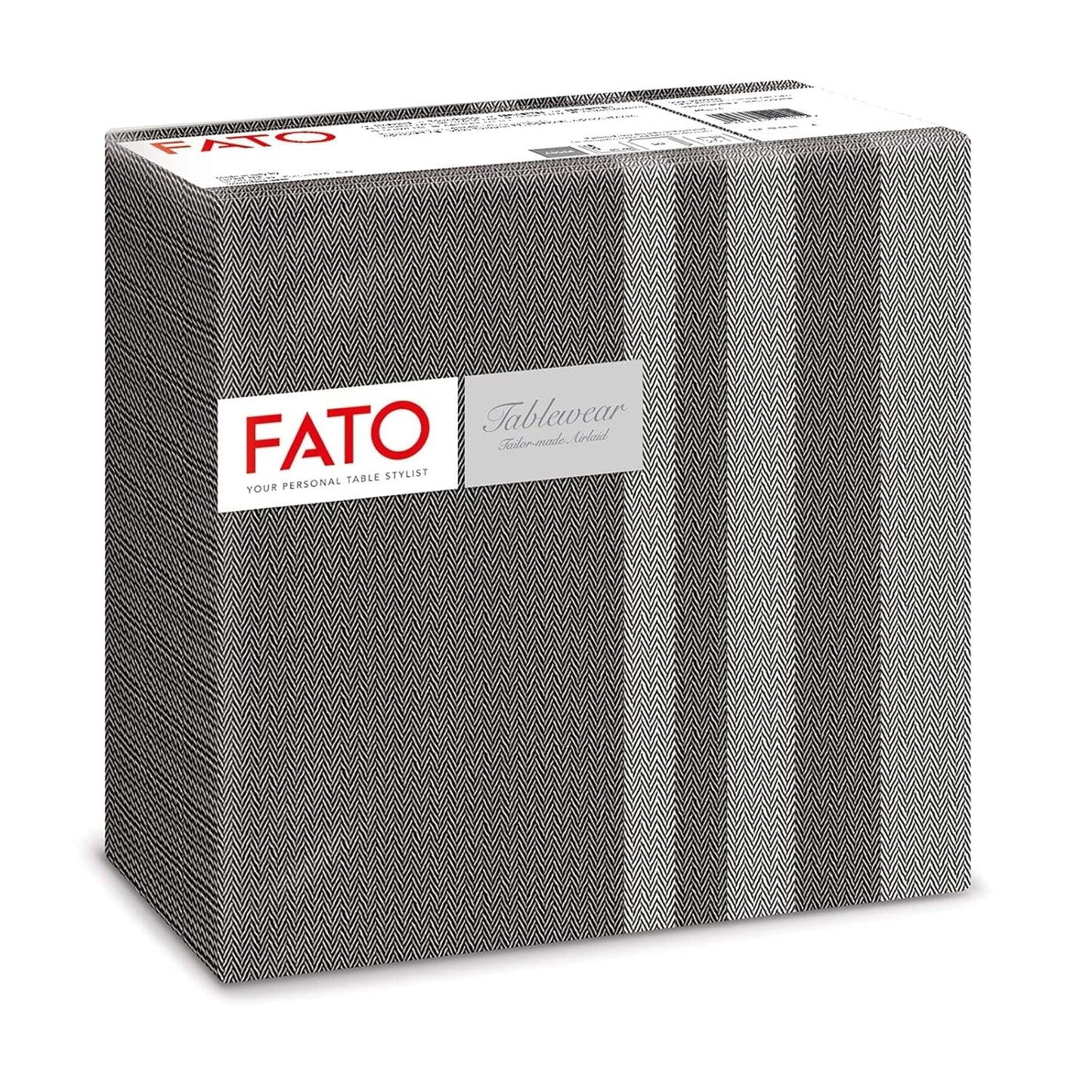 Fato - Trockenpapierservietten, Airlaid, Textileffekt, Packung mit 50 Servietten, 40X40 gefaltet im 4er-Format, Tropicana Decor