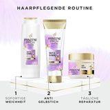 Pantene Pro-V Silky & Glowing Hair Rescue intensive Haarmaske mit Biotin und Keratin Reconstruct 300 ml. Hilft bei der Reparatur von trockenem, geschädigtem oder gesträhntem Haar. Naty Shop Haarmaske