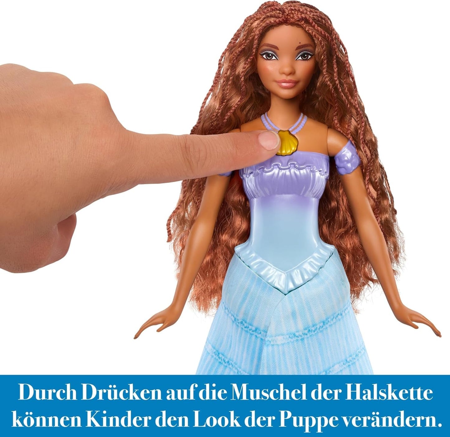 Mattel Disney Princess Ariel Puppe, inspiriert vom Film „Die kleine Meerjungfrau“, Transformation: Meerjungfrau-Mann-Spielzeug, Mobile, Disney-Geschenke, Spielzeug für 3-Jährige, HLX13 Naty Shop-Puppen