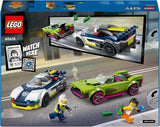 LEGO City Verfolgungsjagd mit Polizeiauto und Muscle-Car, Spielzeugeisenbahn mit 2 Rennwagen, Polizeigeschenk für Kinder, Jungen und Mädchen ab 6 Jahren, Set mit Polizist und Minifiguren Ganovin 60415 Bausets Besuchen Sie den LEGO-Store