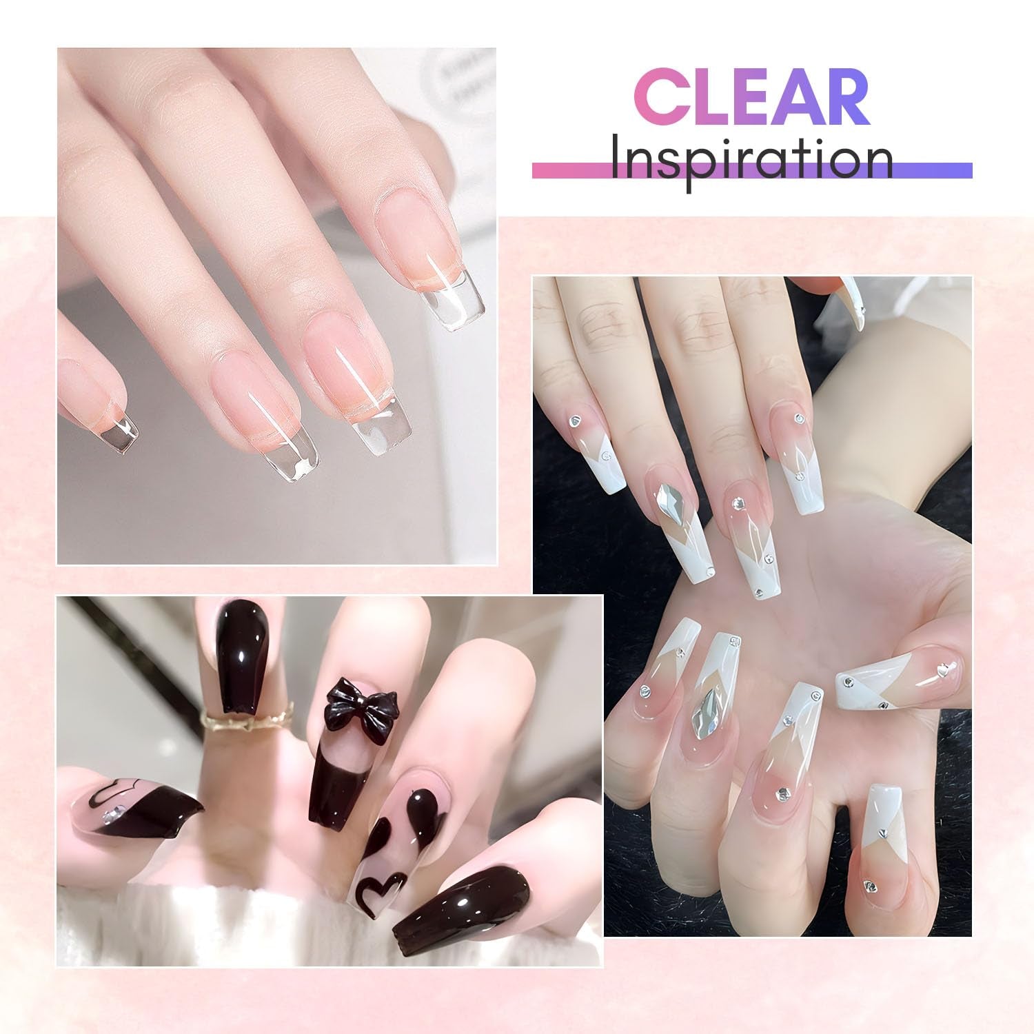 Makartt Poly Nail Extension Gel - 50 ML Extension Builder Acryl Poly Nägel Aufbaugel Extender Gel Für Gelnägel Für Nagelverlängerung, Nagelstärkung, Nail Art Dekoration (Transparent)