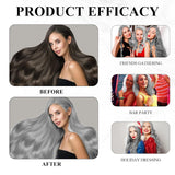Haarfärbemittel Grau Silber Natürliche Haarfärbecreme für Silbergrau, Graue Haarfärbecreme Silbergrau, Silbergraue Naturhaarfärbecreme Graue Haarfärbemittel für alle Haartypen mit 1 Kopfhautmassagegerät (100 ml) Haarfärbemittel Naty Shop