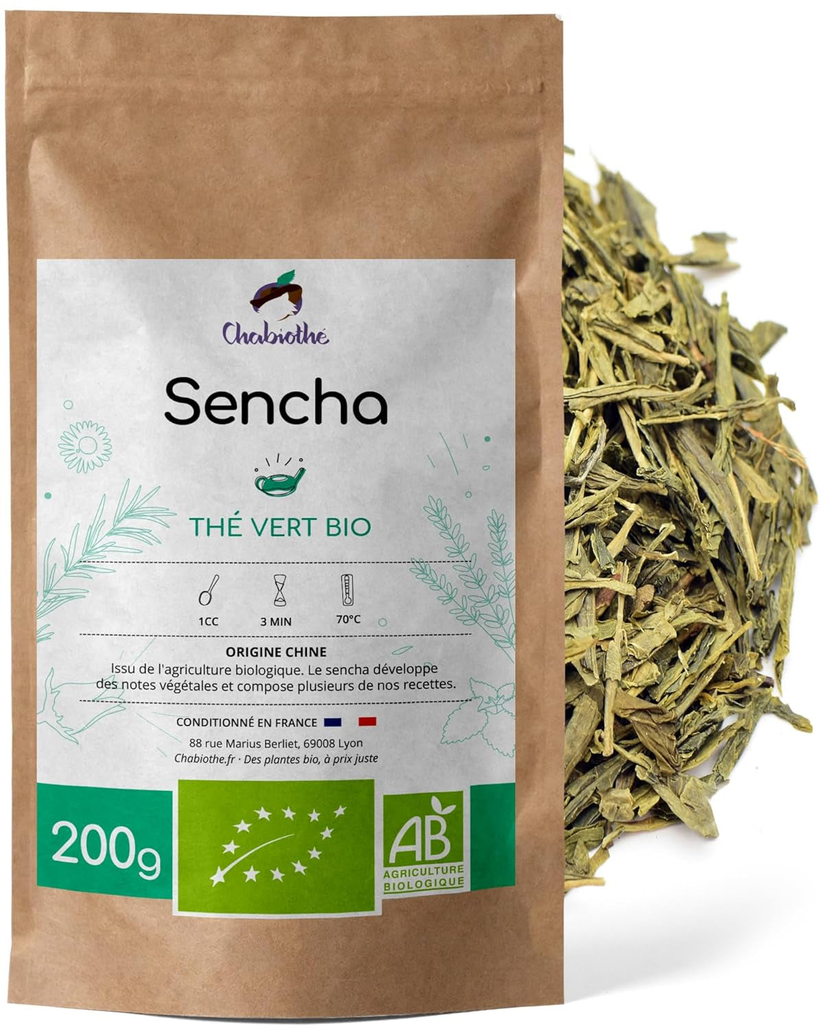 Sencha Grüntee BIO 200G - - Natürlicher grüner Tee
