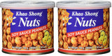 Khao Shong Gebratene grüne Erbsen mit Wasabi, knusprige Erbsen in würzigem Teig, eine fettarme Alternative zu Nüssen, mittelscharf, 1 140-g-Dose | 140 g (1 Packung)