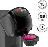 NESCAFÉ DOLCE GUSTO DeLonghi Dolce Gusto Genio S EDG226.A, Kapsel-Espressomaschine inklusive 3 Kapseln, kompaktes Design, verstellbare Abtropfschale, 0,8 l, abnehmbarer Wassertank, 1470 W, Anthrazit