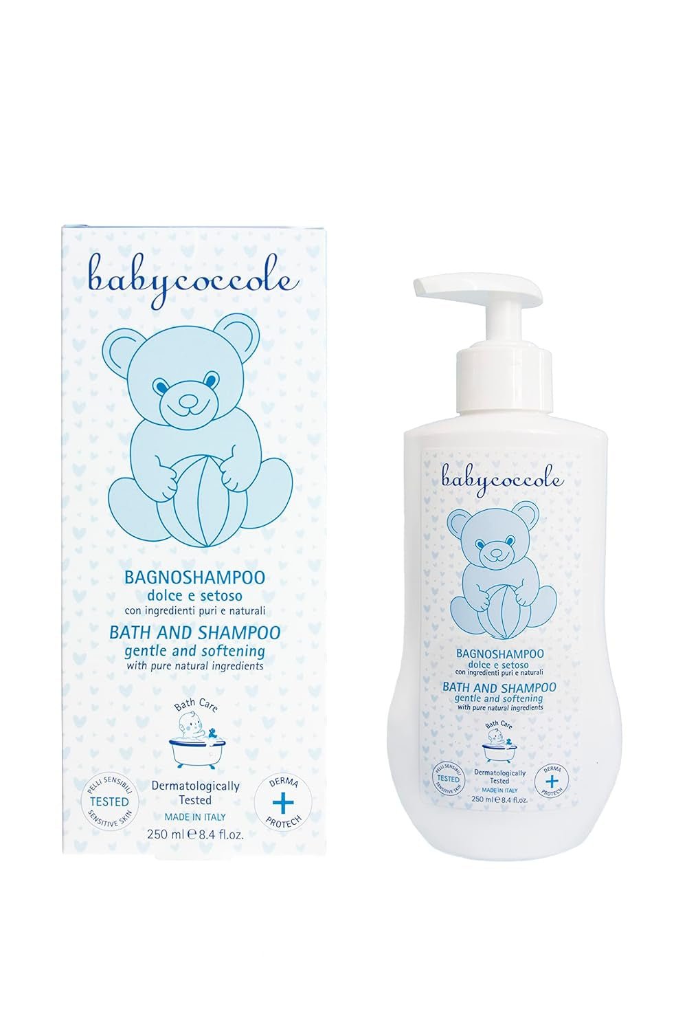 Babycoccole Badeshampoo für Babys und Kinder, mit Lotusblütenextrakten und natürlichen Inhaltsstoffen, für empfindliche Haut, 250 ml Kinder - Bade- und Hautpflege Naty Shop 250 ml (1 Packung)