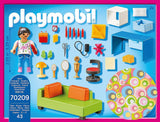 Puppenhaus 70985, zusammenklappbares Puppenhaus mit Griff, Spielzeug für Kinder ab 4 Jahren und Puppenhaus 70209, Jugendzimmer mit Mädchenfigur und Zubehör, ab 4 Jahren